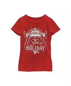 Детская футболка «Звездные войны» для девочек «Рождество Темный Лорд» Disney Lucasfilm