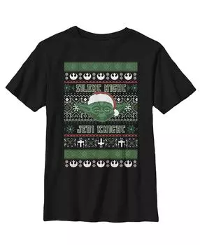 Детская футболка «Звездные войны: Гадкое Рождество Йода, Тихая ночь» для мальчиков Disney Lucasfilm