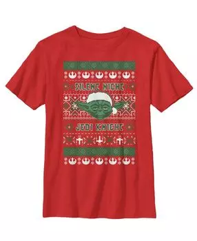 Детская футболка «Звездные войны: Гадкое Рождество Йода, Тихая ночь» для мальчиков Disney Lucasfilm