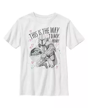 Детская футболка «Звездные войны» «Мандалорец» «День Святого Валентина» «Путь к моему сердцу» для мальчиков Disney Lucasfilm