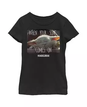 Детская футболка «Звездные войны: Мандалорец» для девочек «Дитя, когда звучит твоя песня» Disney Lucasfilm