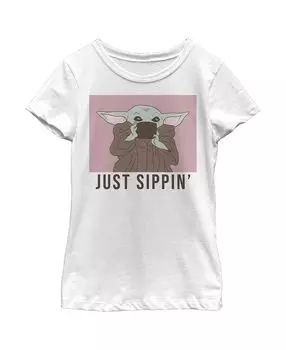 Детская футболка «Звездные войны: Мандалорец» для девочек «Ребенок просто пьет» Disney Lucasfilm