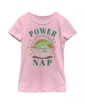 Детская футболка «Звездные войны: Мандалорец» The Child Power Nap для девочек-люлька Disney Lucasfilm