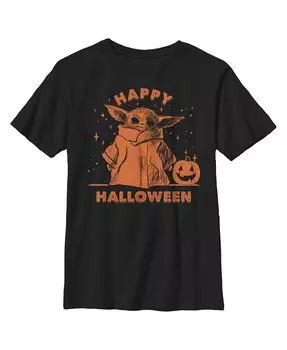 Детская футболка Звездные войны: мандалорский Грогу для мальчиков Кошелёк или жизнь Disney Lucasfilm, черный