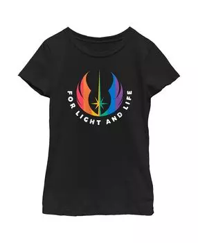 Детская футболка «Звездные войны Pride Rainbow» Ордена джедаев «Свет и жизнь» для девочек Disney Lucasfilm