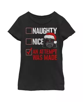 Детская футболка «Звездные войны: Рождественская попытка Вейдера» для девочек Disney Lucasfilm