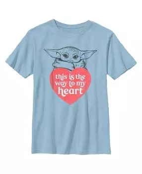 Детская футболка «Звёздные войны: Мандалорец: День святого Валентина» для мальчиков «Это путь к моему сердцу» Disney Lucasfilm