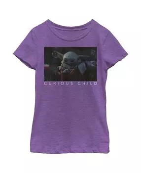 Детская футболка «Звёздные войны: Мандалорец Грогу» для девочек «Любопытный детский сюжет» Disney Lucasfilm