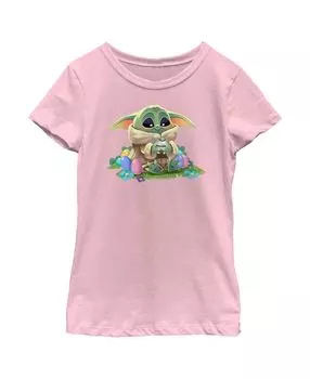 Детская футболка «Звёздные войны: Мандалорец Грогу, коллекционер пасхальных яиц» для девочек Disney Lucasfilm
