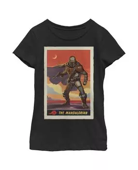 Детская футболка «Звёздные войны: мандалорская коллекционная карточка» для девочек Disney Lucasfilm