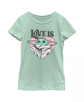 Детская футболка «Звёздные войны: Мандалорская любовь — это Грогу» для девочек Disney Lucasfilm