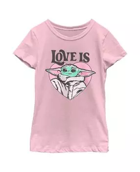 Детская футболка «Звёздные войны: Мандалорская любовь — это Грогу» для девочек Disney Lucasfilm