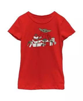 Детская футболка «Звёздные войны: Мандалорское Рождество» для девочек «Изобилие подарков для детей» Disney Lucasfilm