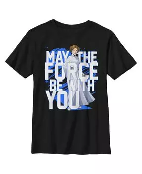 Детская футболка «Звёздные войны: Новая надежда» для мальчиков «Принцесса Лея Да пребудет с тобой сила» Disney Lucasfilm