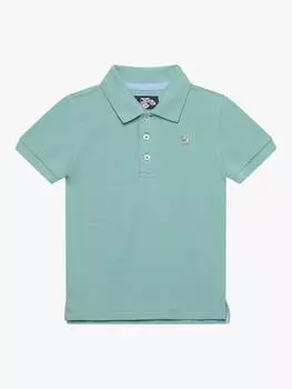 Детская хлопчатобумажная рубашка-поло harry pique Trotters, цвет Sage