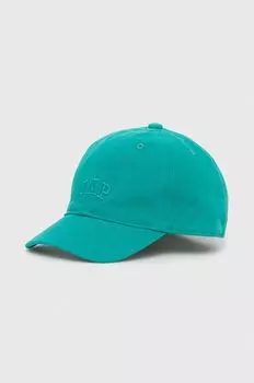 Детская хлопковая бейсболка GAP, зеленый