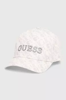Детская хлопковая бейсболка. Guess, бежевый