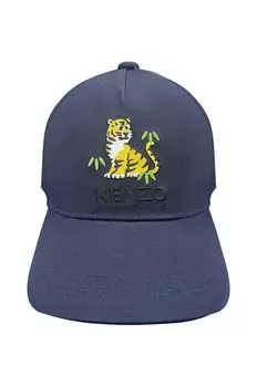 Детская хлопковая бейсболка Kenzo Kids, темно-синий