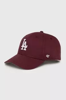 Детская хлопковая бейсболка Los Angeles Dodgers Raising Basic 47 brand, бордовый