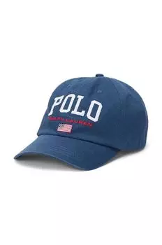 Детская хлопковая бейсболка. Polo Ralph Lauren, темно-синий