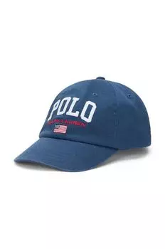 Детская хлопковая бейсболка. Polo Ralph Lauren, темно-синий