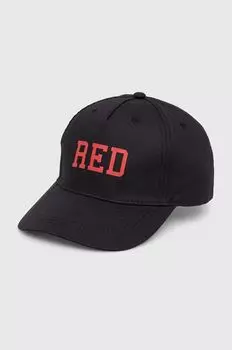 Детская хлопковая бейсболка United Colors of Benetton, черный