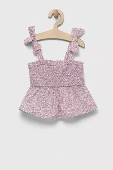 Детская хлопковая блузка GAP, фиолетовый