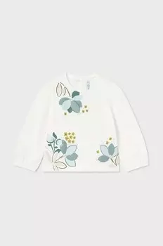 Детская хлопковая блузка Mayoral, бежевый