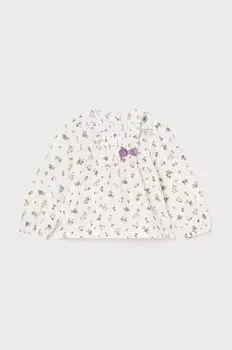 Детская хлопковая блузка Mayoral, фиолетовый