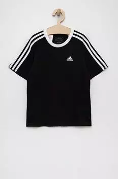 Детская хлопковая футболка adidas G 3S BF, черный