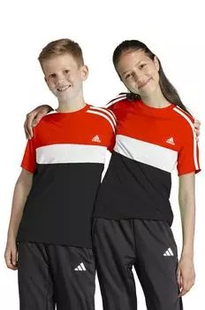 Детская хлопковая футболка adidas, красный
