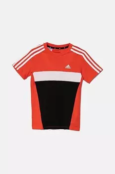 Детская хлопковая футболка adidas, оранжевый