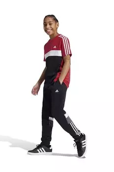 Детская хлопковая футболка adidas, оранжевый
