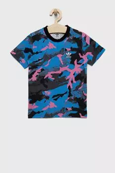 Детская хлопковая футболка adidas Originals, мультиколор