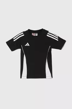 Детская хлопковая футболка adidas Performance TIRO24 SWTEEY, черный