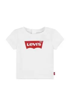 Детская хлопковая футболка Batwing Tee Levi's, белый
