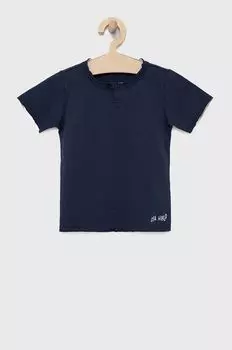 Детская хлопковая футболка Birba&Trybeyond, темно-синий