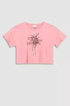 Детская хлопковая футболка Coccodrillo, фиолетовый