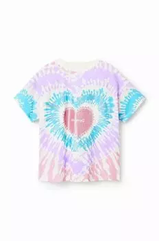 Детская хлопковая футболка Desigual, мультиколор
