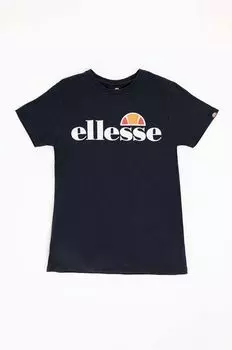 Детская хлопковая футболка Ellesse, черный