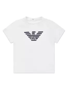 Детская хлопковая футболка Emporio Armani Emporio Armani Kids, белый