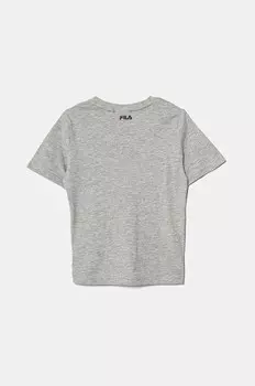 Детская хлопковая футболка Fila, серый