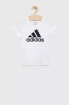 Детская хлопковая футболка G BL adidas, белый