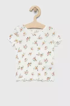 Детская хлопковая футболка GAP, белый