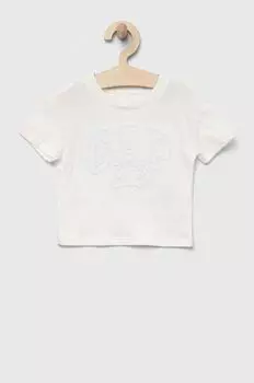 Детская хлопковая футболка GAP, белый