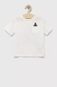 Детская хлопковая футболка GAP, белый