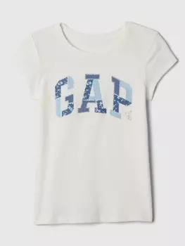 Детская хлопковая футболка Gap, белый