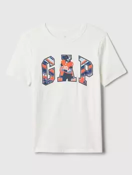 Детская хлопковая футболка Gap, белый