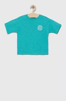 Детская хлопковая футболка GAP, бирюзовый
