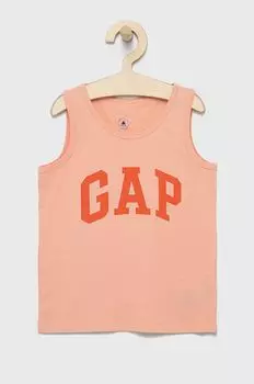 Детская хлопковая футболка GAP, розовый